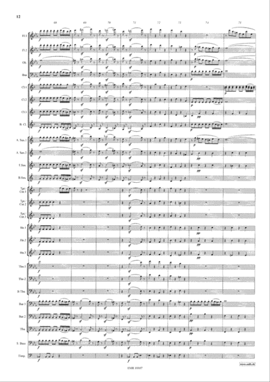 The Magic Flute Overture Concert Band scores gallery preview page 13