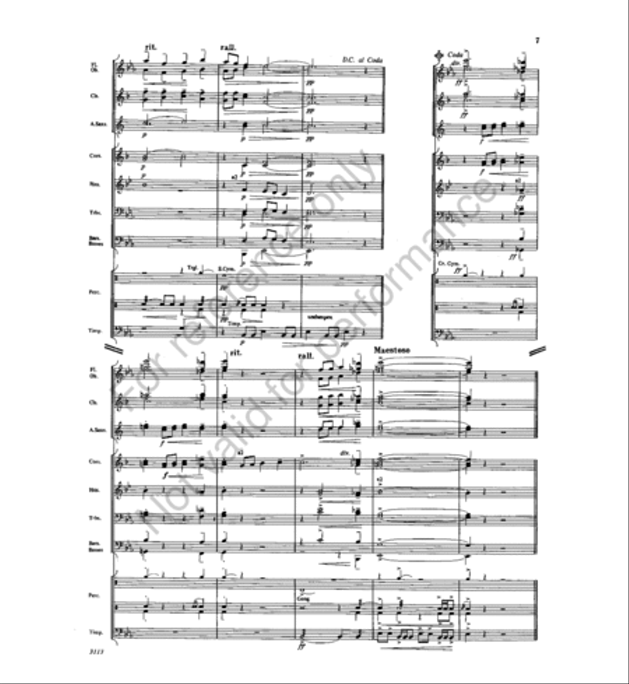 Big Sur Overture Concert Band scores gallery preview page 6