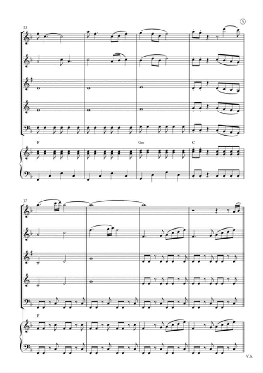 My Girl Woodwind Quintet scores gallery preview page 5