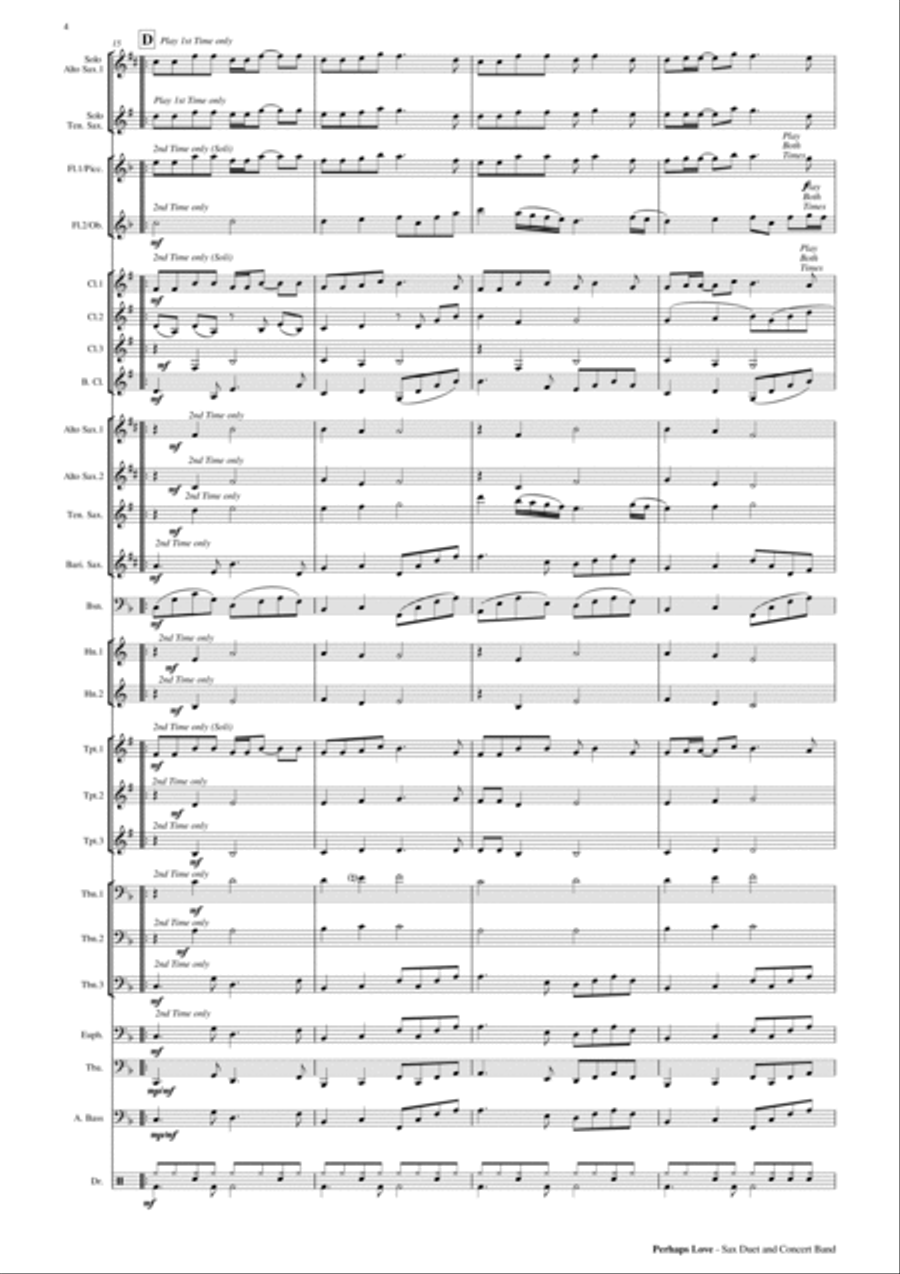 Perhaps Love Concert Band scores gallery preview page 5