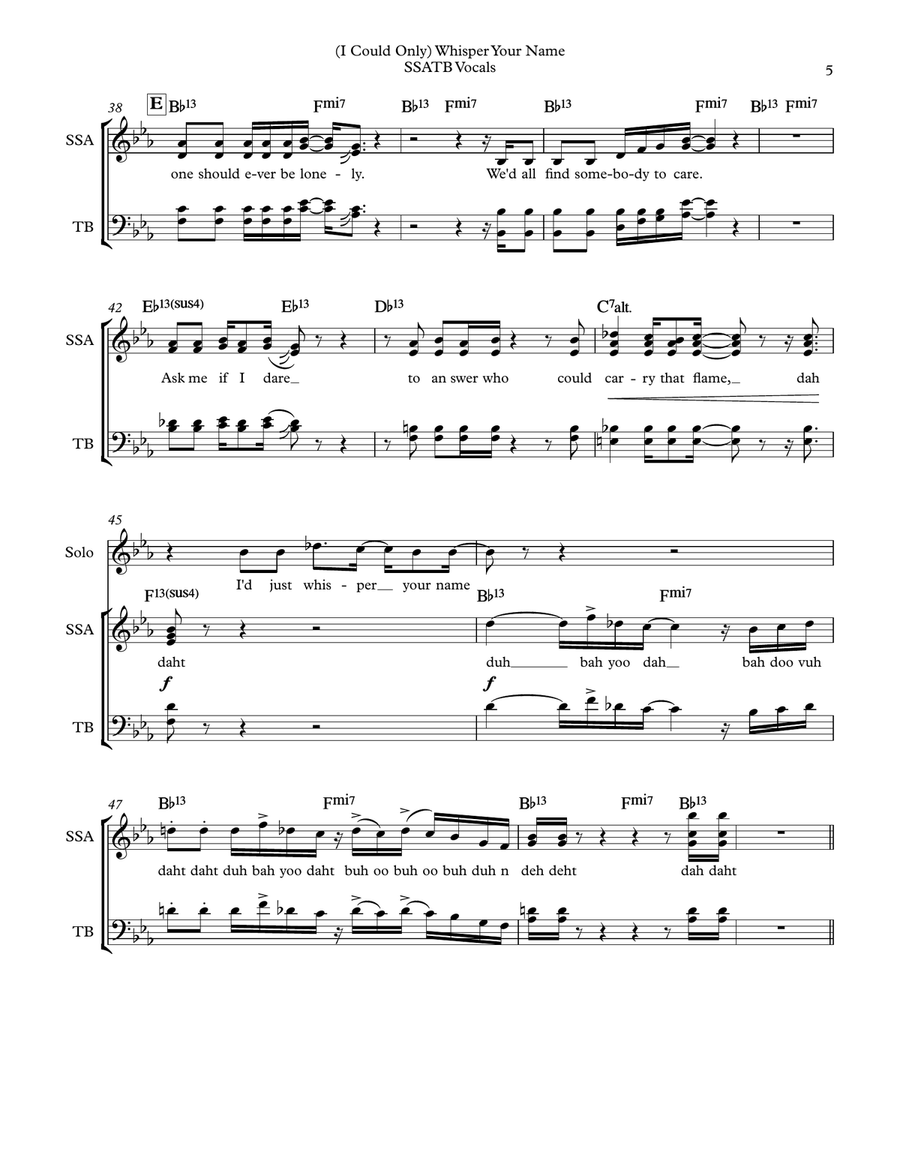 (i Could Only) Whisper Your Name Divisi scores gallery preview page 5