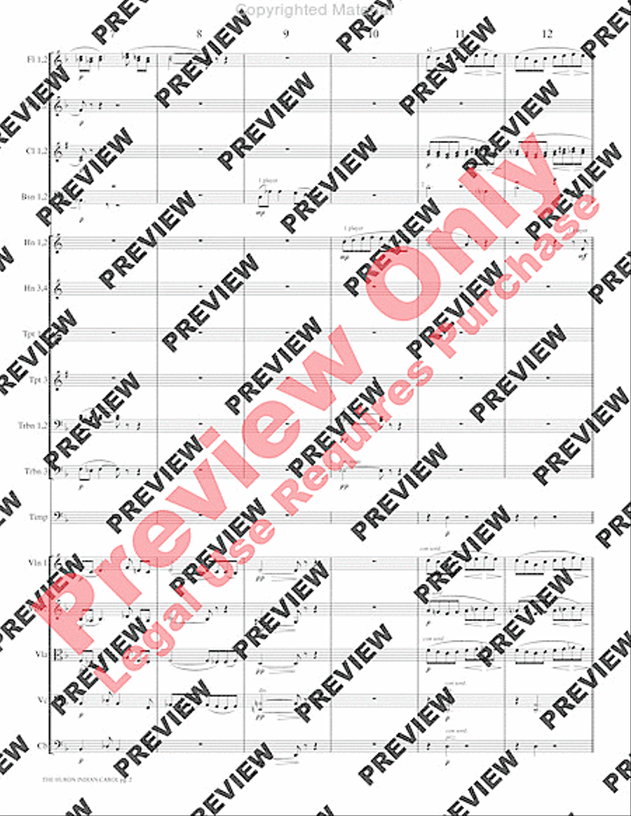 The Huron Indian Carol Full Orchestra scores gallery preview page 5