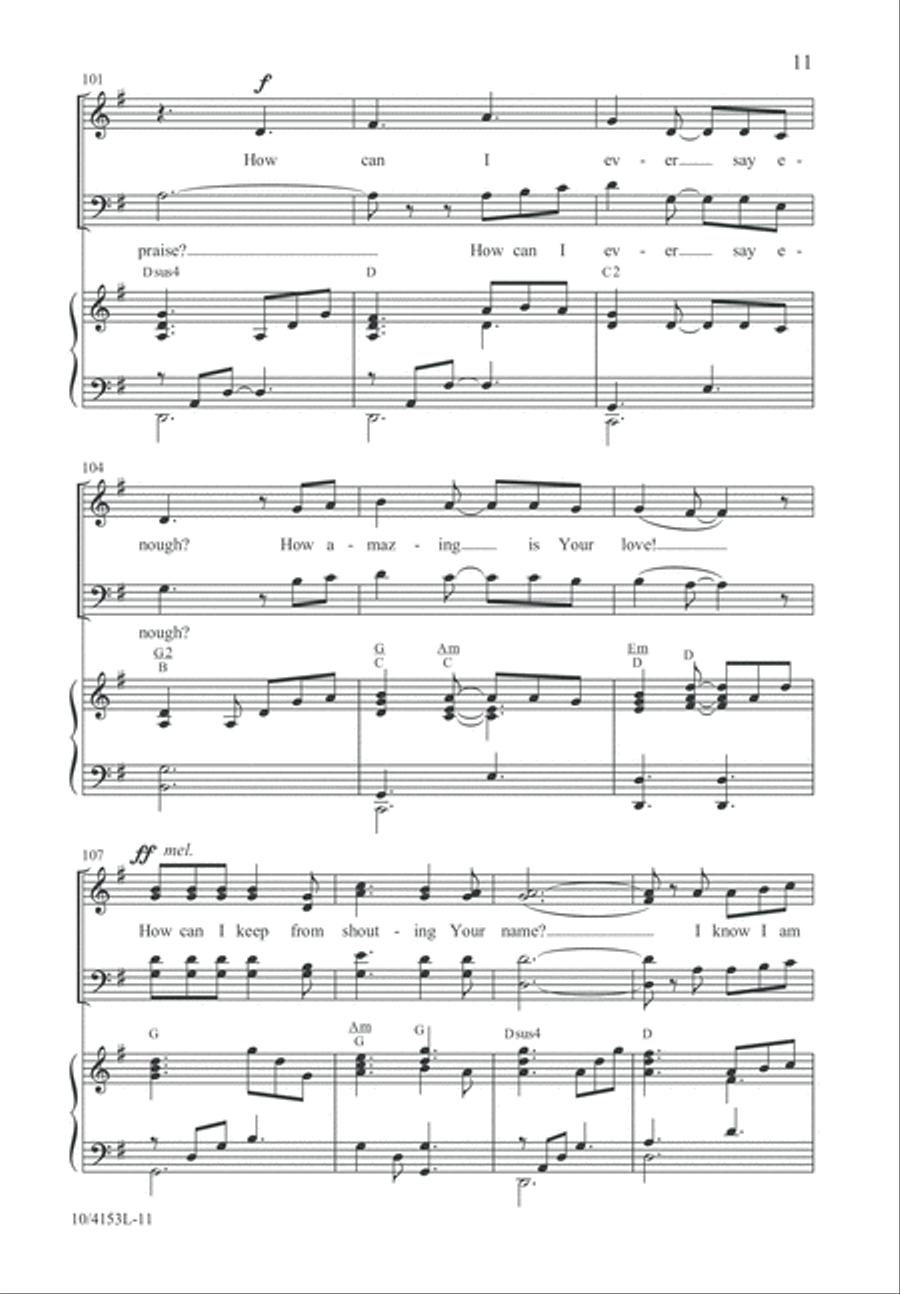 How Can I Keep from Singing? 4-Part scores gallery preview page 12