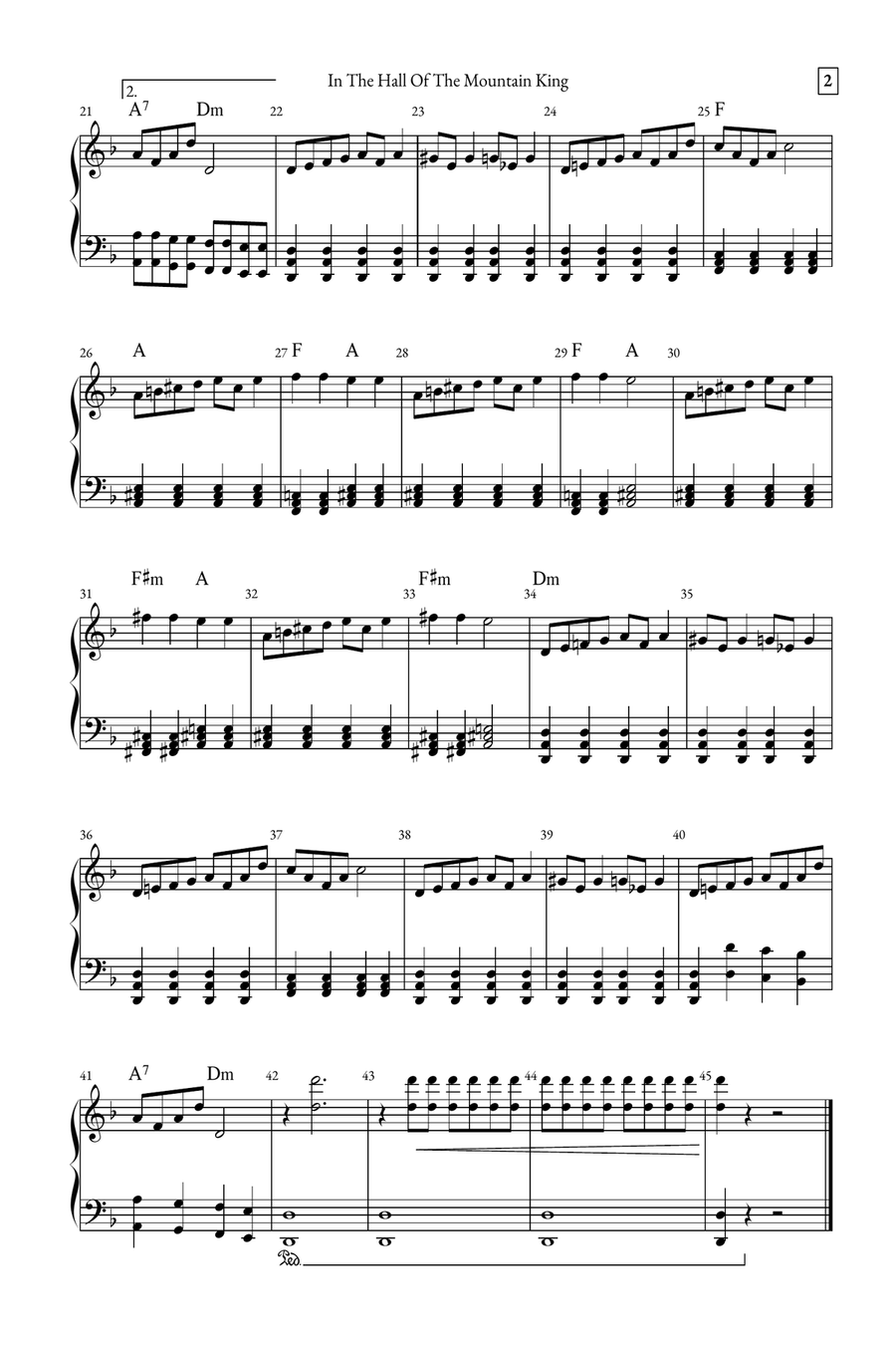 In The Hall of the Mountain King Piano Solo scores gallery preview page 2