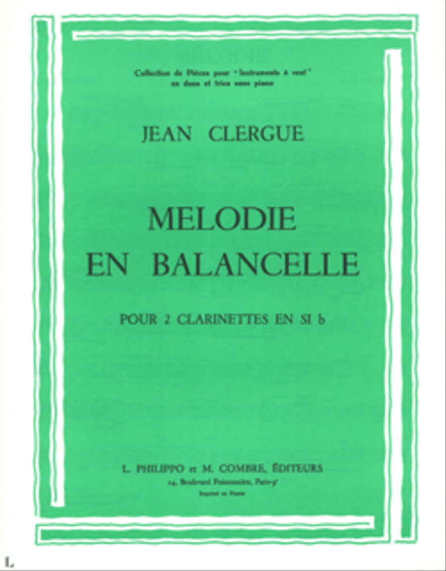 Melodie - En balancelle Clarinet Duet scores gallery preview page 1