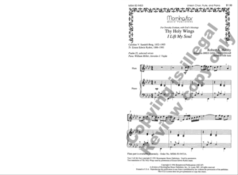 Thy Holy Wings I Lift My Soul Unison Choir scores gallery preview page 2