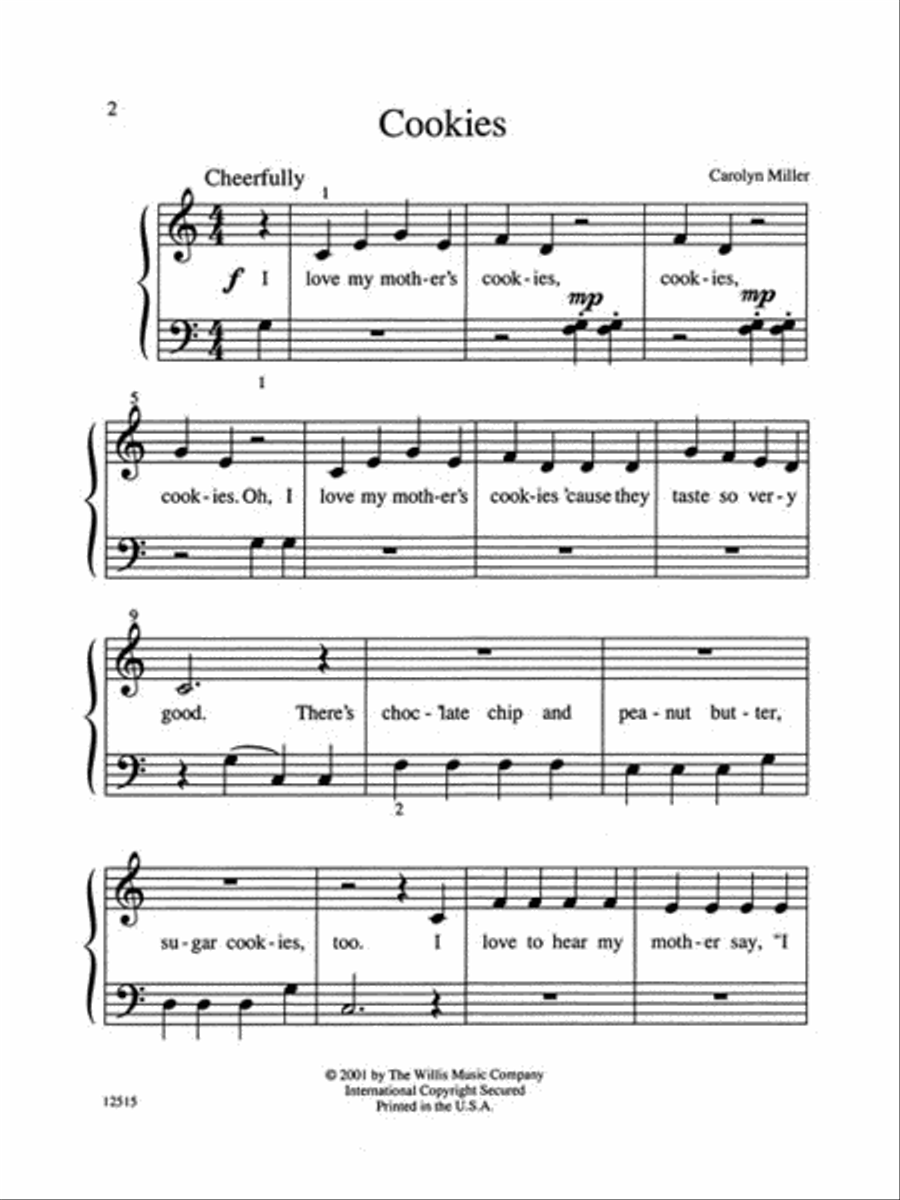 Cookies Cookies Easy Piano scores gallery preview page 2