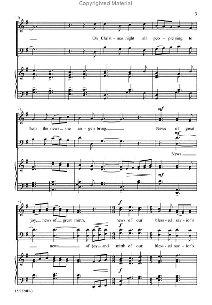 Rejoice and Be Merry! 4-Part scores gallery preview page 3