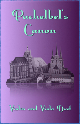 Book cover for Pachelbel's Canon in D, Violin and Viola Duet (with optional bass part)