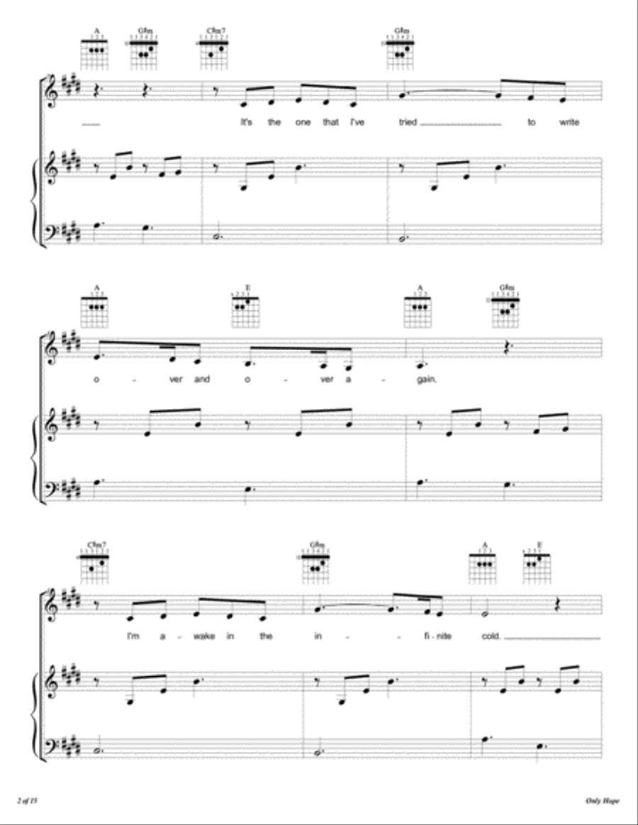 Only Hope Only Hope Voice scores gallery preview page 3