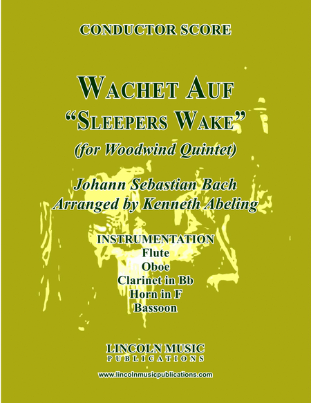 Wachet Auf - "Sleepers Wake" (for Woodwind Quintet) image number null