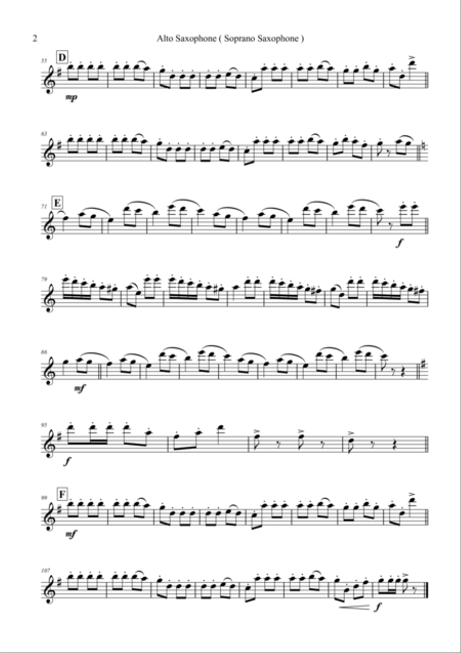 Amboss-Polka - German Polka - Oktoberfest - Saxophone Quartet Saxophone Quartet scores gallery preview page 5