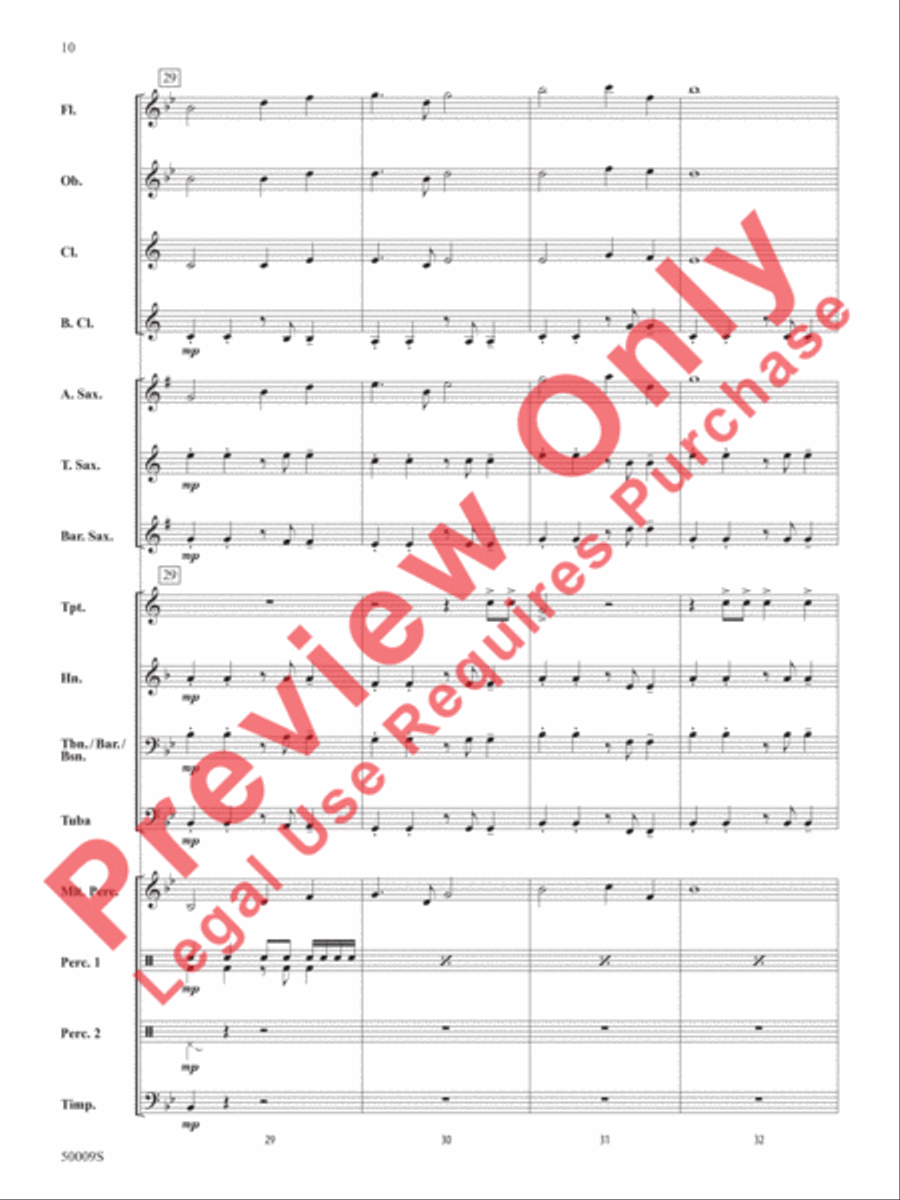 On to Victory Concert Band scores gallery preview page 11