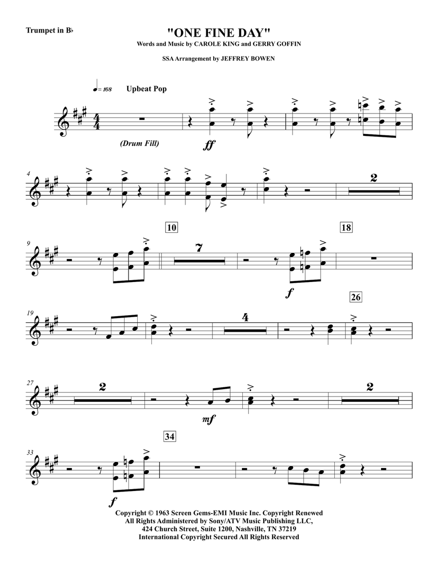 One Fine Day Concert Band scores gallery preview page 1