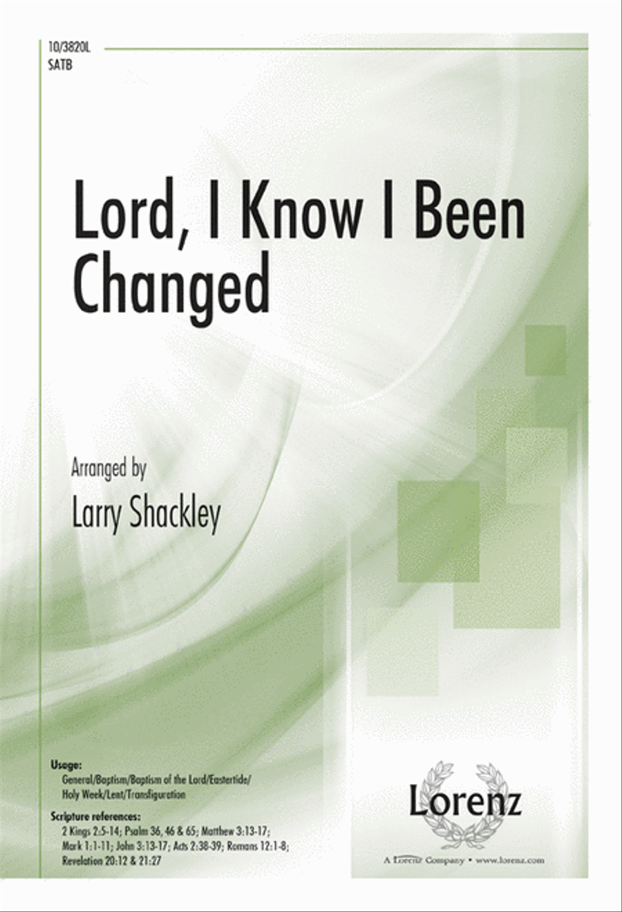 Lord, I Know I Been Changed 4-Part scores gallery preview page 1