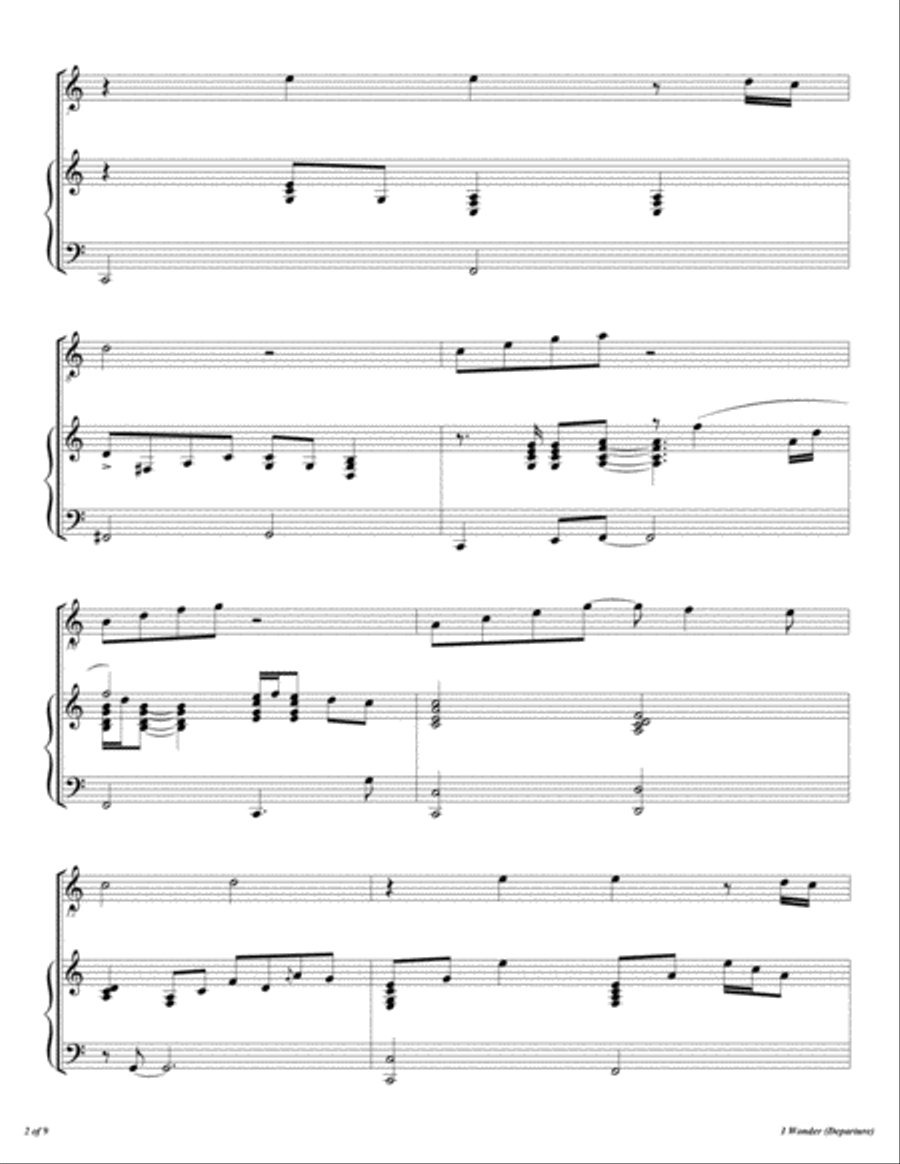 I Wonder (departure) Flute Solo scores gallery preview page 3