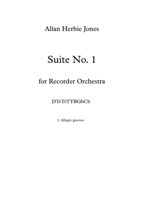 Book cover for Suite No. 1 - 1. Allegro Giocoso for Recorder