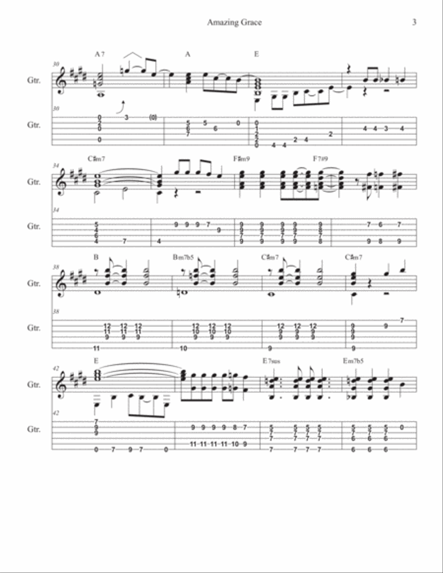 Seven Sacred Songs for Fingerstyle Jazz Guitar Electric Guitar scores gallery preview page 4