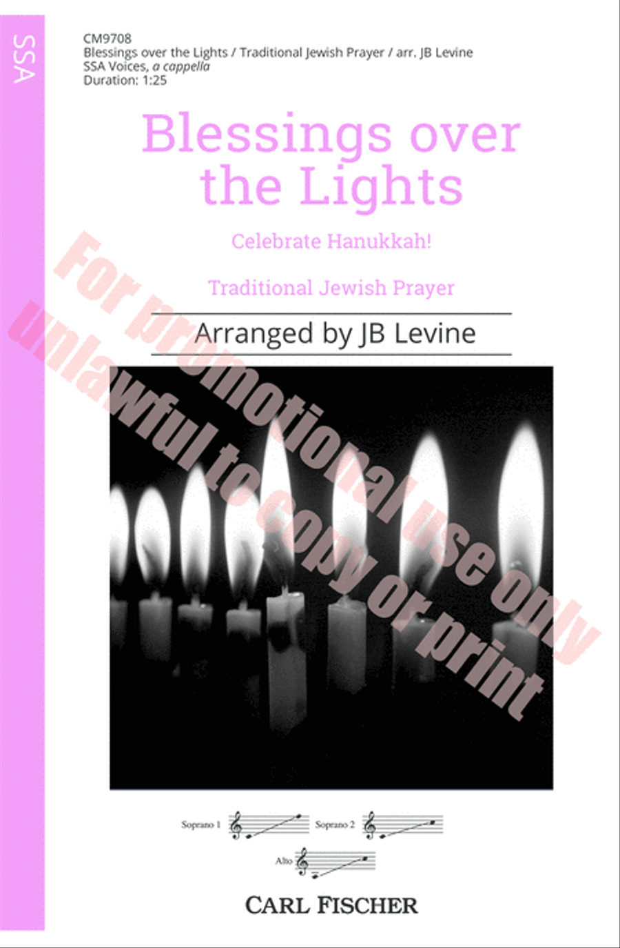 Blessings over the Lights SSA scores gallery preview page 2