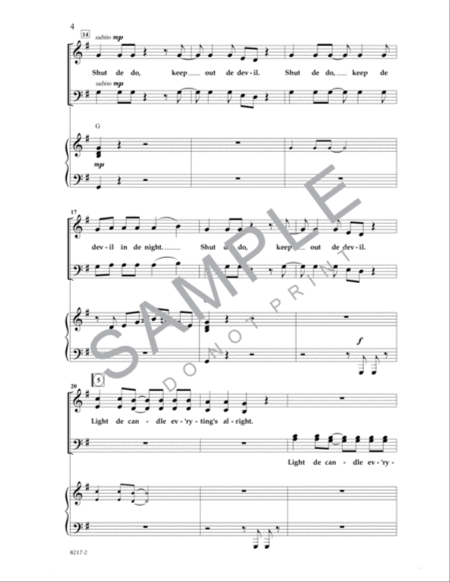 Shut De Do Shut De Do 4-Part scores gallery preview page 3