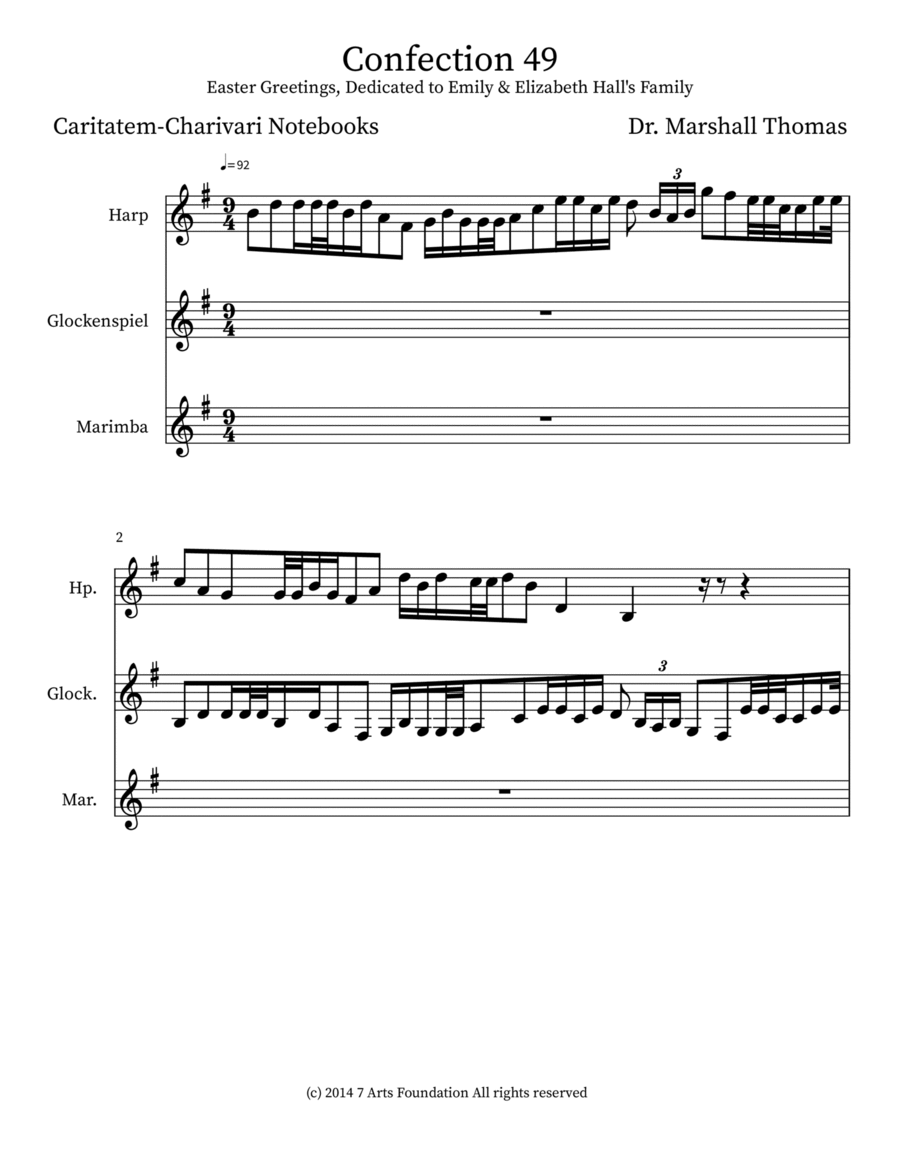 Confection 49 Confection 49 Percussion scores gallery preview page 1