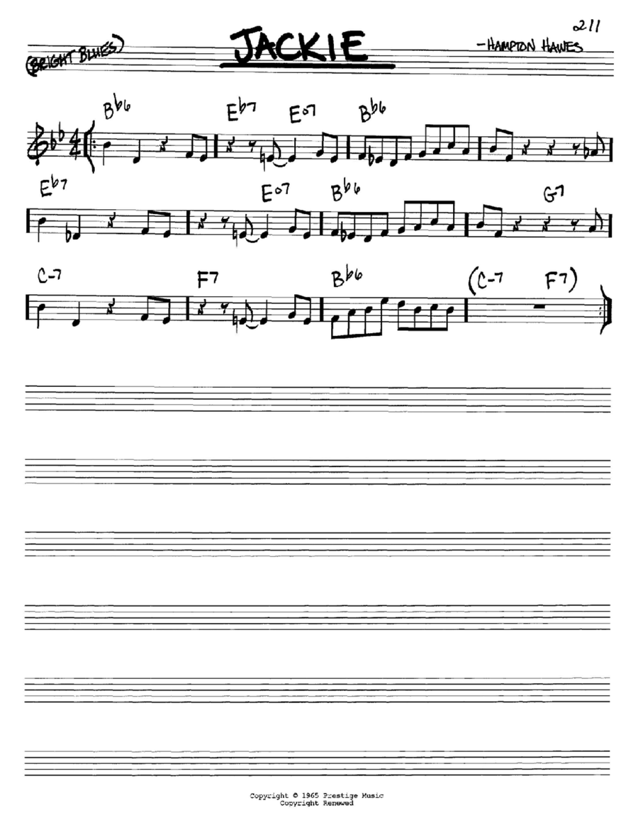 Jackie Jackie Piano scores gallery preview page 1