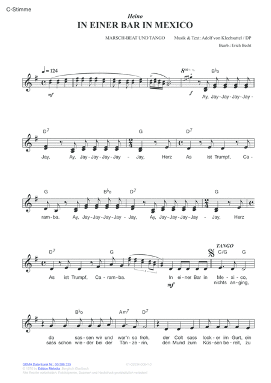 In einer Bar in Mexico In einer Bar in Mexico Voice scores gallery preview page 2