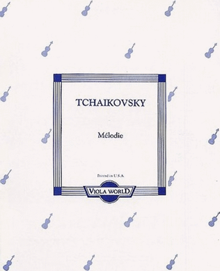 Book cover for Tchaikovsky - Melodie Viola/ Piano