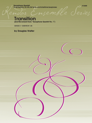 Book cover for Transition (2nd Movement from "Saxophone Quartet No. 1")