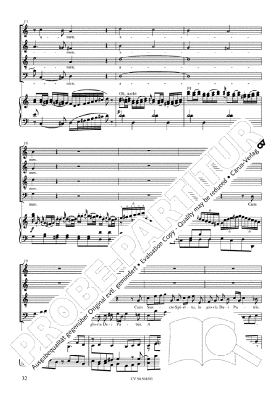 Mass in C Major 4-Part scores gallery preview page 33