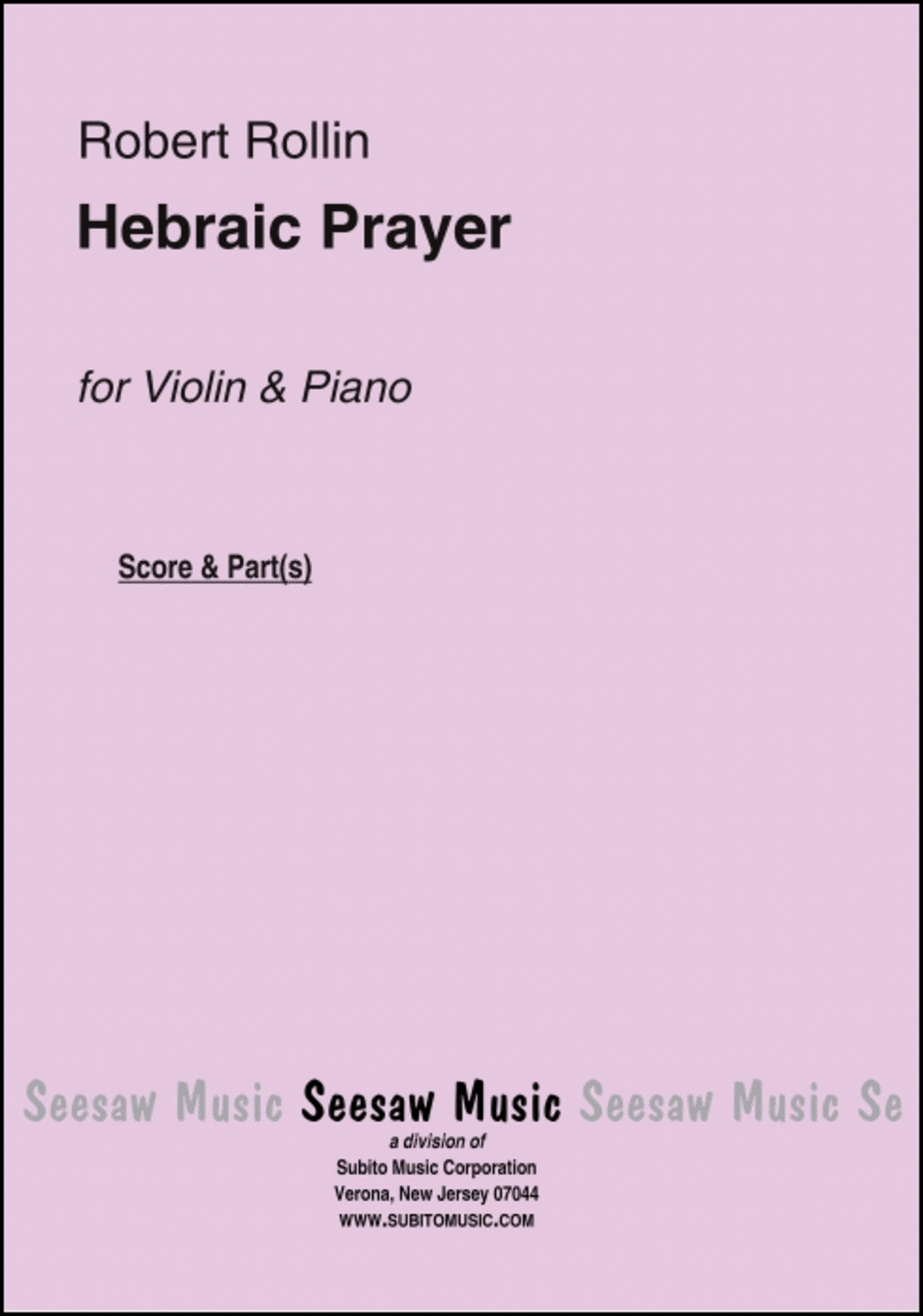 Hebraic Prayer Violin Solo scores gallery preview page 1