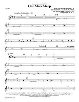 One More Sleep - Bb Trumpet 2