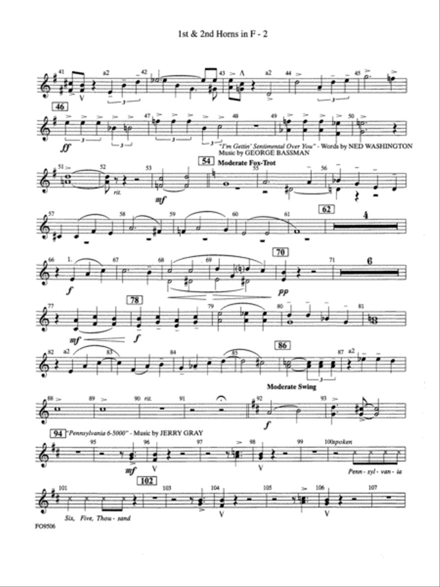 A Salute to the Big Bands: 1st & 2nd F Horns Full Orchestra scores gallery preview page 2