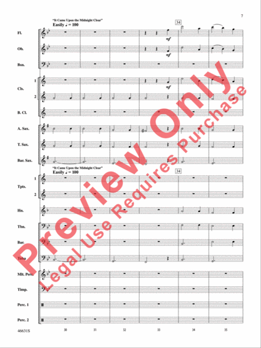 Suite of Carols, Selections from Concert Band scores gallery preview page 8