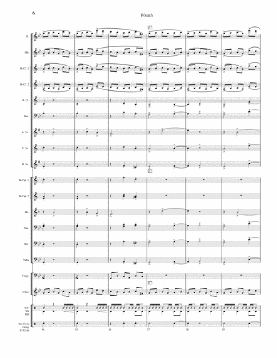 Wrath! Concert Band scores gallery preview page 6