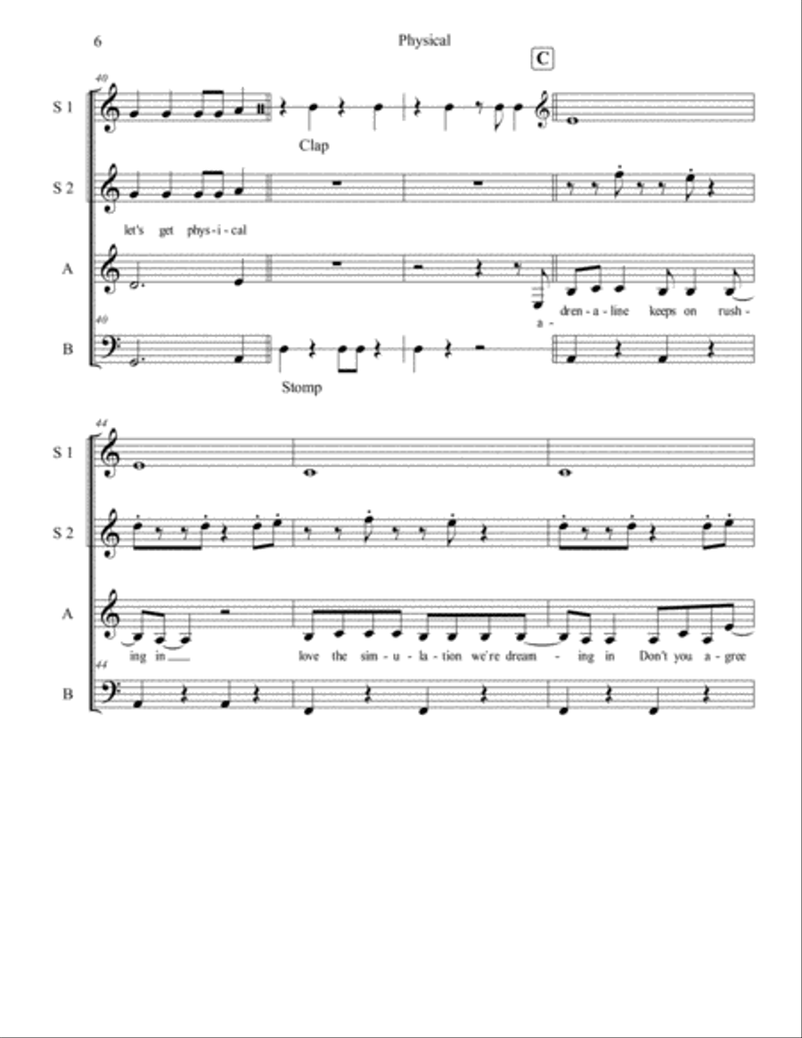 Physical Physical 3-Part scores gallery preview page 6
