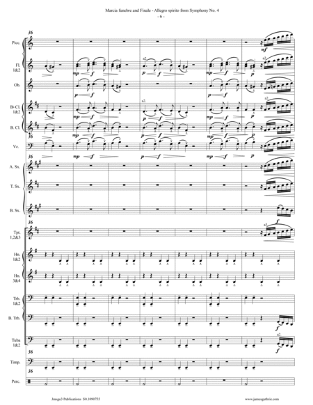 Guthrie: Marcia funebre and Finale - Allegro spirito from Symphony No. 4 for Concert Band image number null