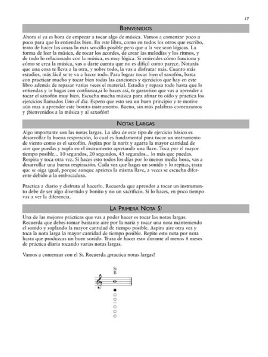 Primer Nivel: Aprende Saxofon Facilmente Alto Saxophone scores gallery preview page 10