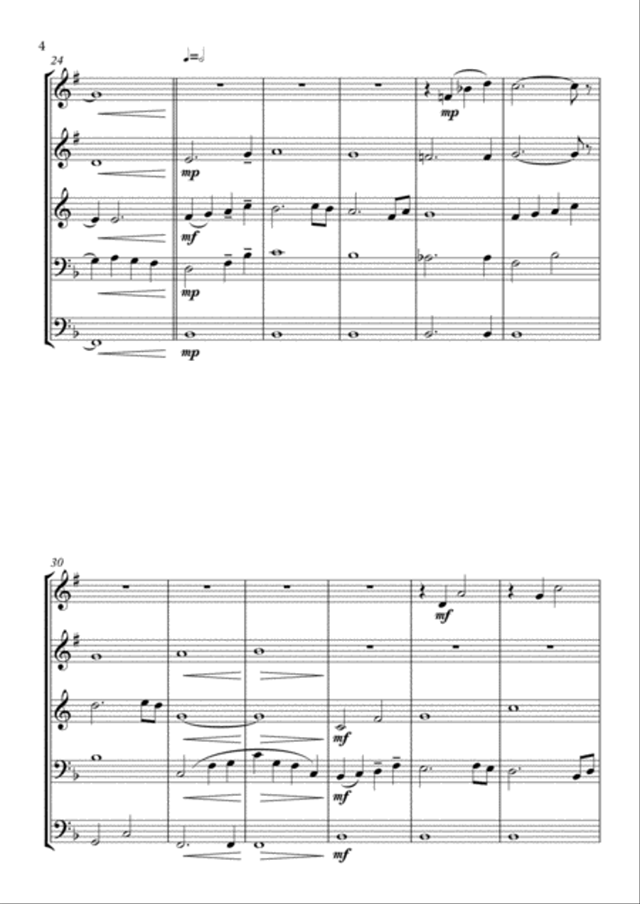 Unchained Melody Brass Ensemble scores gallery preview page 5