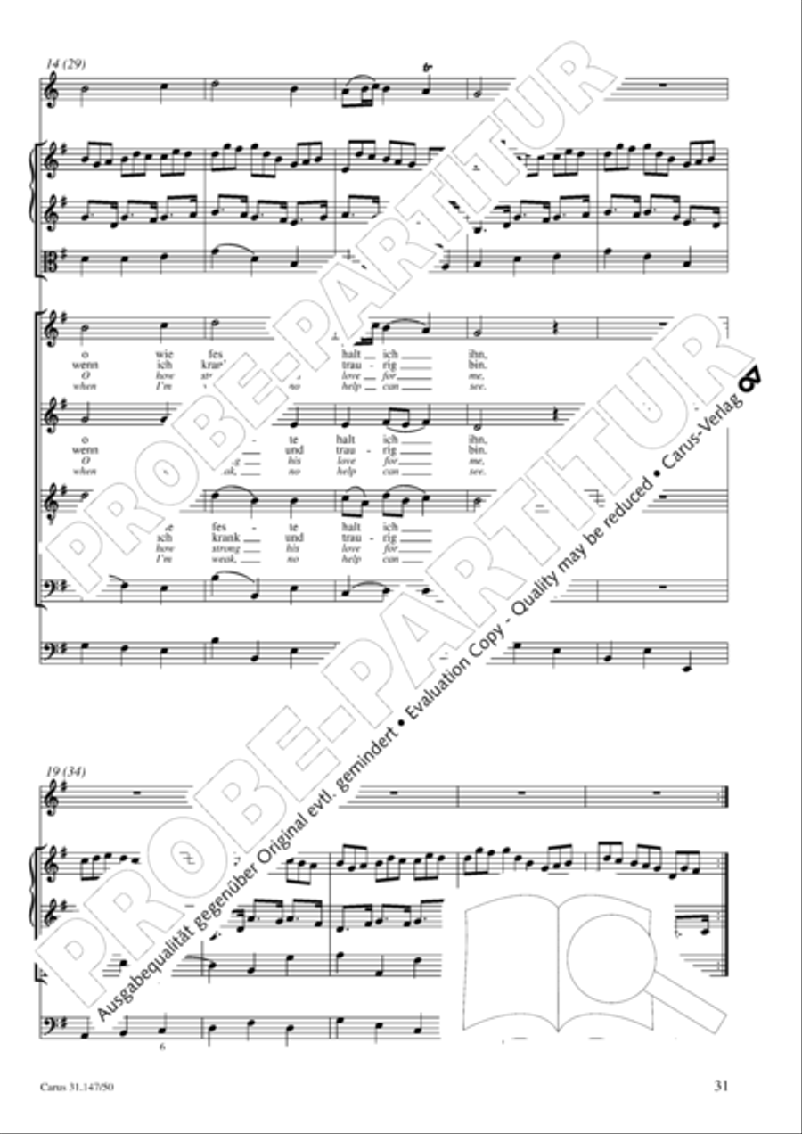 Heart and mouth and thought and action (Herz und Mund und Tat und Leben) (Herz und Mund und Tat und Leben) 4-Part scores gallery preview page 32