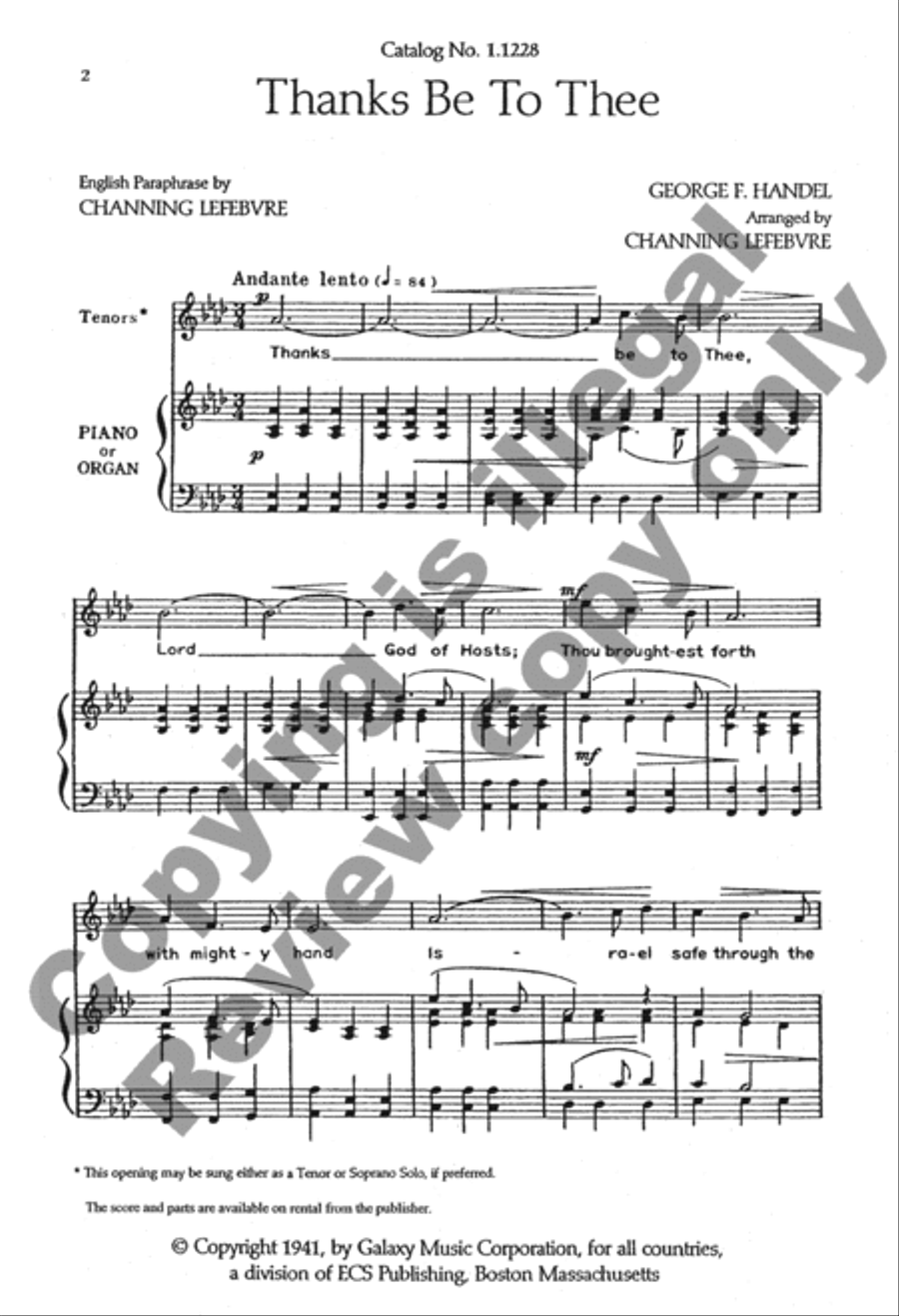 Thanks Be To Thee 4-Part scores gallery preview page 8