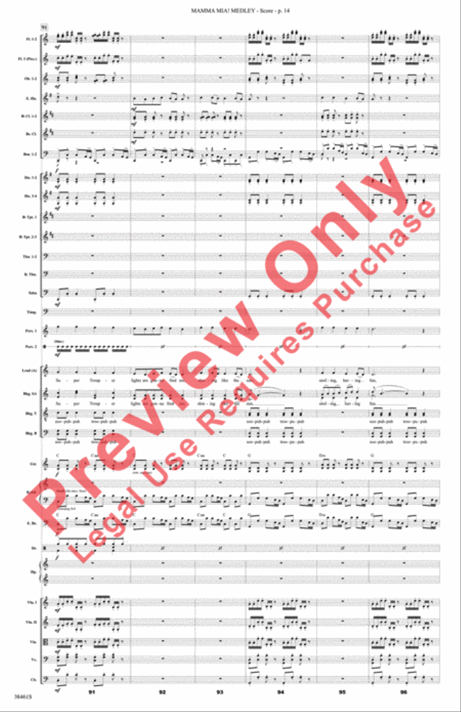 Mamma Mia! Medley Mamma Mia! Medley Full Orchestra scores gallery preview page 15