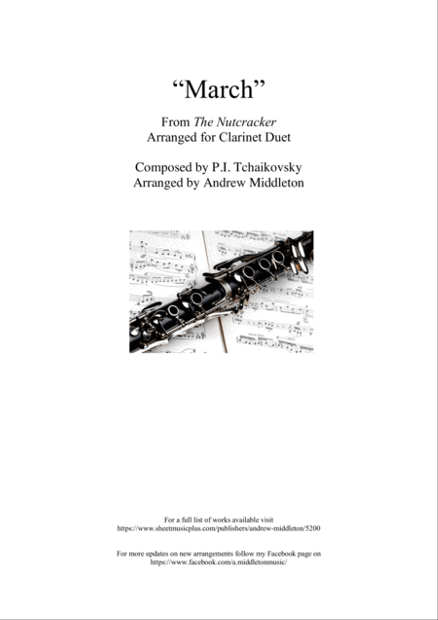 March from The Nutcracker arranged for Clarinet Duet Clarinet Duet scores gallery preview page 1