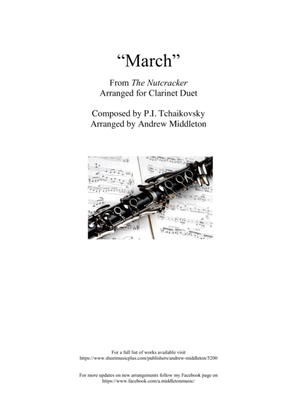 Book cover for March from The Nutcracker arranged for Clarinet Duet