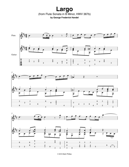 “Largo” from Flute Sonata in B Minor, HWV 367b image number null