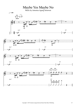 Maybe Yes Maybe No (Duet Guitar Score)