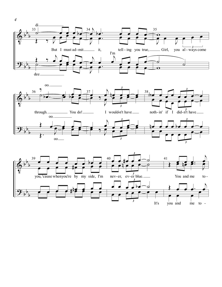 If I Didn't Have You TTBB scores gallery preview page 4
