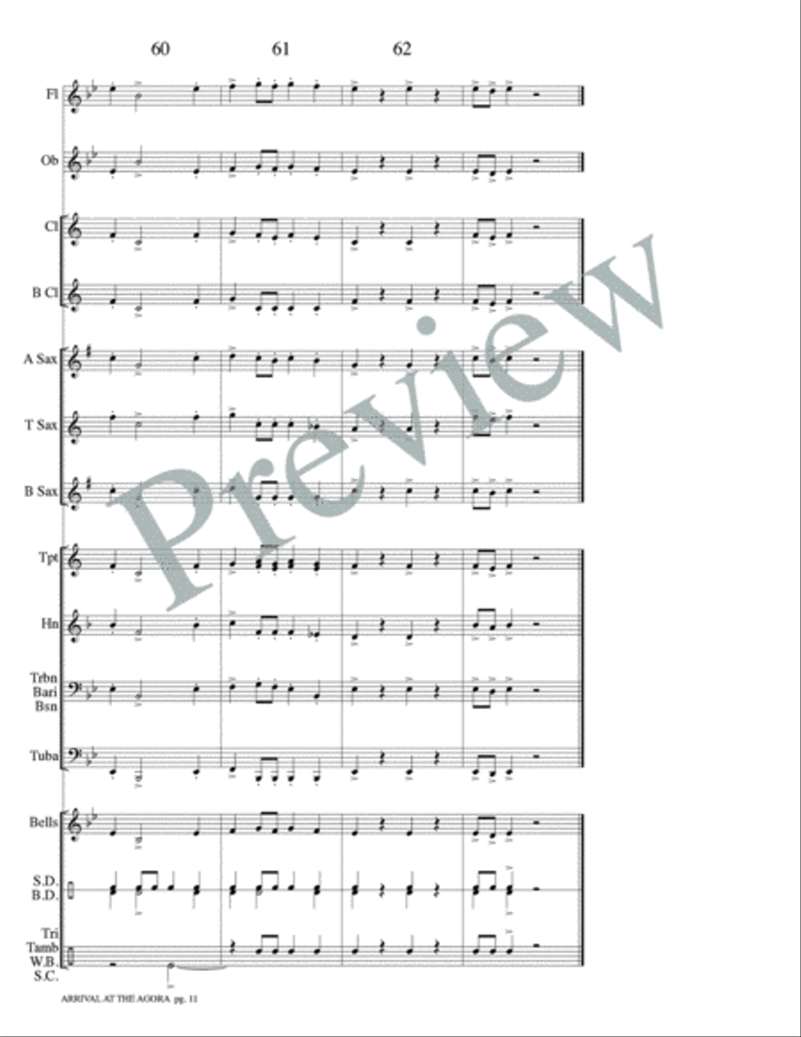 Arrival at the Agora Concert Band scores gallery preview page 14