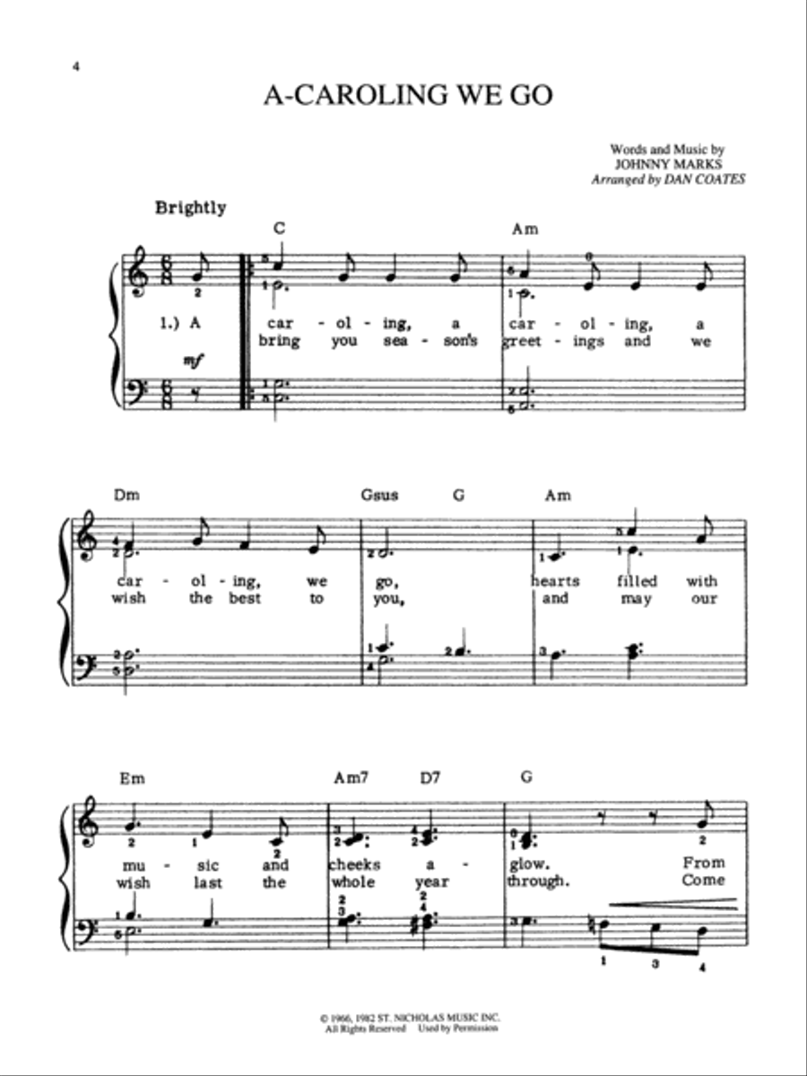 Dan Coates Complete Christmas Music Collection - Easy Piano Voice scores gallery preview page 4