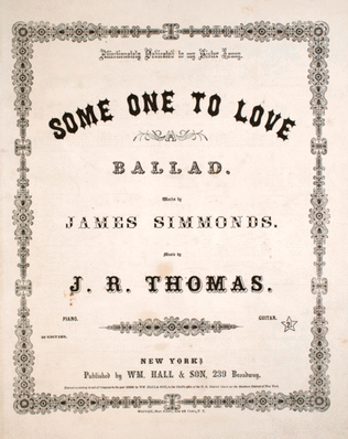 Book cover for Some One To Love. Ballad